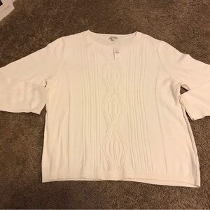 NWT TALBOTS MIXED STITCH RAGLAN SWEATER